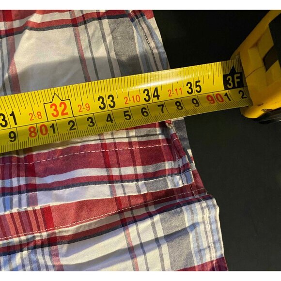 Ecko Unltd Mens 3XL Blue Red Check Plaid Button Up Shirt Y2K - Picture 5 of 5